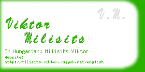 viktor milisits business card